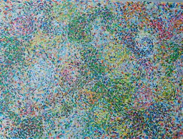 David McGough painting Clouds